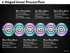 1213 business ppt diagram 6 staged linear process flow powerpoint template