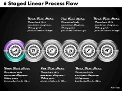 1213 business ppt diagram 6 staged linear process flow powerpoint template