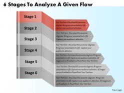 1213 business ppt diagram 6 stages to analyze a given flow powerpoint template