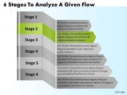 1213 business ppt diagram 6 stages to analyze a given flow powerpoint template