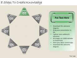 1213 business ppt diagram 8 steps to create knowledge powerpoint template