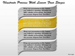 1213 business ppt diagram illustrate process with linear four stages powerpoint template