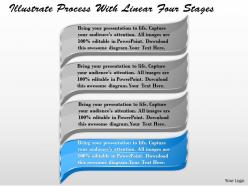 1213 business ppt diagram illustrate process with linear four stages powerpoint template