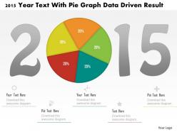 1214 2015 year text with pie graph data driven result powerpoint slide