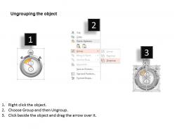 1214 3d alarm clock with time span for time management powerpoint template