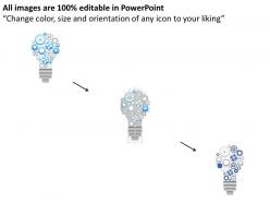 1214 3d bulb design made with gears for idea generation powerpoint template