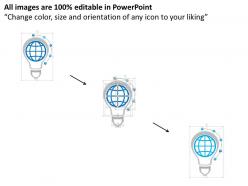 1214 3d bulb design with cage inside for workflow representation powerpoint template