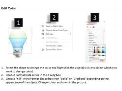 1214 3d bulb graphic for data driven and idea generation powerpoint slide
