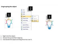 24697076 style variety 3 idea-bulb 5 piece powerpoint presentation diagram infographic slide