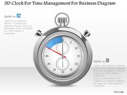 1214 3d clock for time management for business diagram powerpoint template