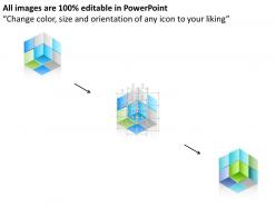 1214 3d colorful cubes for data representation powerpoint template