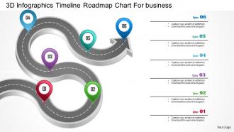 1214 3d infographics timeline roadmap chart for business powerpoint template