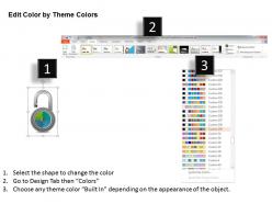 1214 3d lock with four puzzles powerpoint template