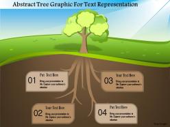 1214 abstract tree graphic for text representation powerpoint template