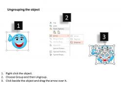 1214 blue smiley with thumbs up powerpoint template