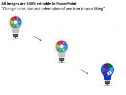 1214 bulb design with business concept and icons powerpoint template