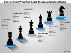 1214 chess pawns with text boxes for data representation powerpoint template