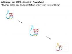 1214 colored human hand with thumb up condition powerpoint template