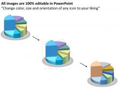 1214 colored pie graph style bar graph for result representation powerpoint template