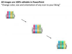 1214 colored text boxes with battery shape powerpoint template