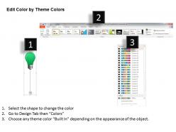 1214 colorful bulbs in series for timeline generation powerpoint presentation