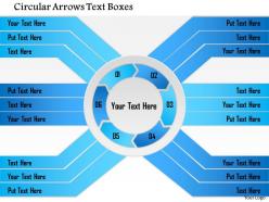 1214 cycle diagram circular arrows text boxes powerpoint presentation