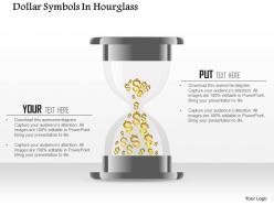 1214 Dollar Symbols In Hourglass Powerpoint Template