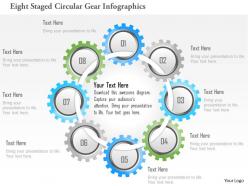 1214 eight staged circular gear infographics powerpoint template