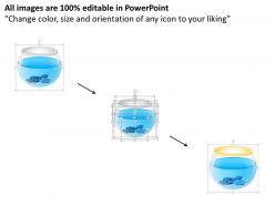 1214 fish bowl diagram with 2014 and 2015 year text for business timeline powerpoint presentation