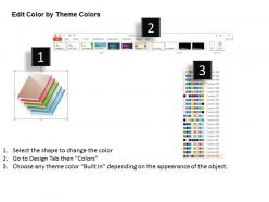 1214 five colored-square step process diagram powerpoint template
