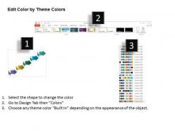 1214 five colored arrows with text boxes for data representation powerpoint template