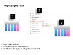 1214 five colored paper tags for data representation powerpoint template
