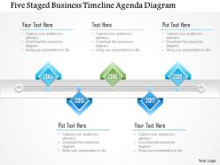 1214 five staged business timeline agenda diagram powerpoint template