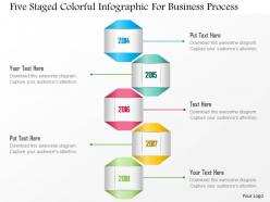 1214 five staged colorful infographic for business process powerpoint template