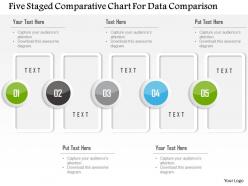 1214 five staged comparative chart for data comparison powerpoint template