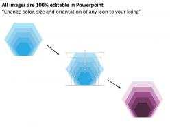 1214 five staged hexagon for process flow powerpoint template