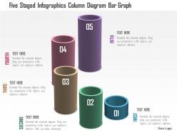 1214 Five Staged Infographics Column Diagram Bar Graph Powerpoint Template