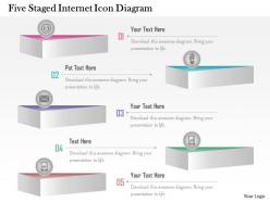 1214 five staged internet icon diagram powerpoint template