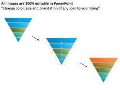 1214 five staged inverse pyramid for data flow powerpoint template