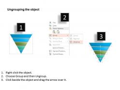 1214 five staged inverse pyramid for data flow powerpoint template
