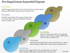 1214 five staged linear sequential diagram powerpoint template