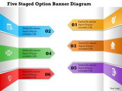 1214 five staged option banner diagram powerpoint template
