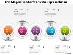 1214 five staged pie chart for data representation powerpoint template