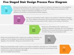 1214 five staged stair design process flow diagram powerpoint template