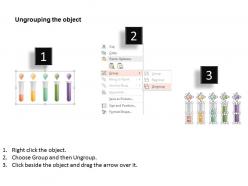 1214 five staged test tubes for science based values representation powerpoint template