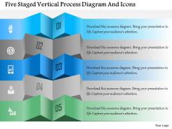 1214 five staged vertical process diagram and icons powerpoint template