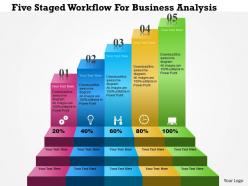 1214 five staged workflow for business analysis powerpoint template