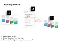 1214 four colored folders for process flow powerpoint template