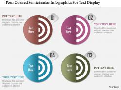 1214 four colored semicircular infographics for text display powerpoint template