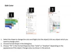 1214 four colored step process with text representation powerpoint template
